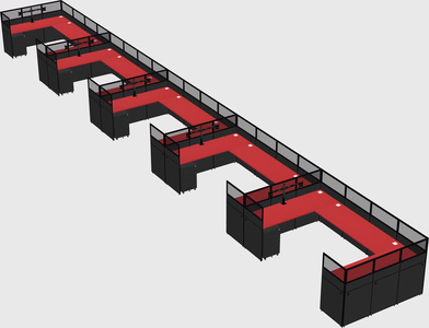 U-shaped cubicle