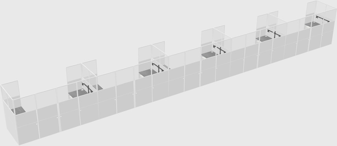 U-shaped cubicle