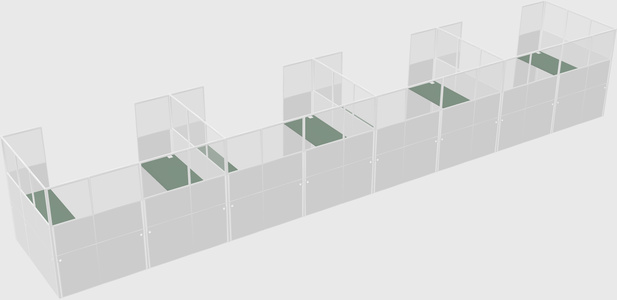 U-shaped cubicle