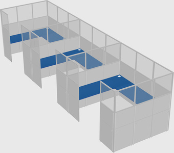 U-shaped cubicle