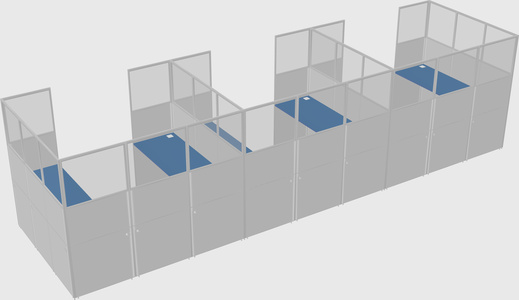 U-shaped cubicle