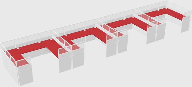U-shaped cubicle