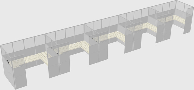 U-shaped cubicle