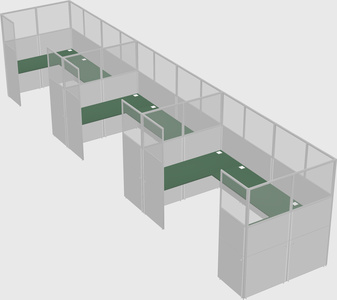 U-shaped cubicle