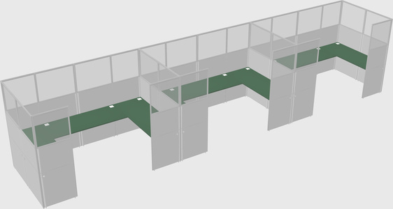 U-shaped cubicle