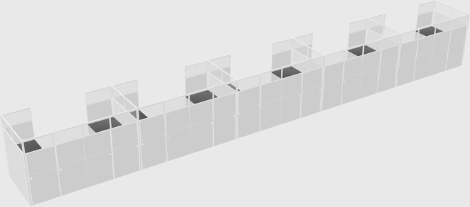 U-shaped cubicle