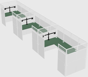 U-shaped cubicle