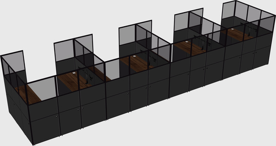 U-shaped cubicle