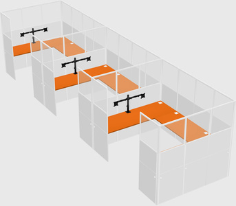 U-shaped cubicle