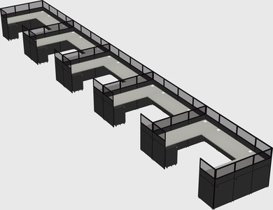 U-shaped cubicle