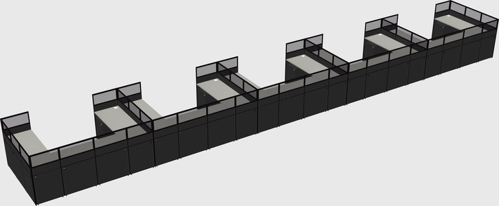 U-shaped cubicle