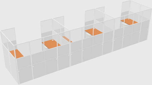 U-shaped cubicle