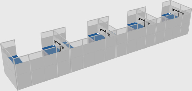 U-shaped cubicle