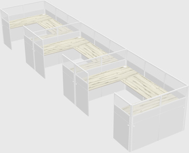 U-shaped cubicle