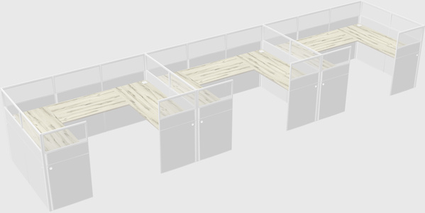 U-shaped cubicle