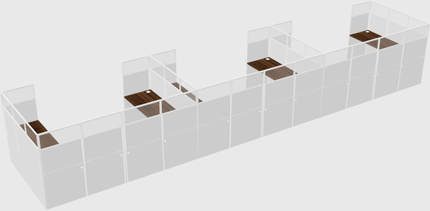 U-shaped cubicle