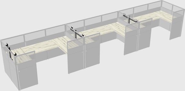 U-shaped cubicle