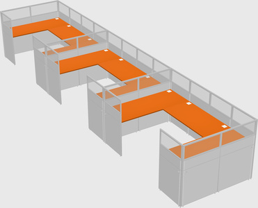 U-shaped cubicle