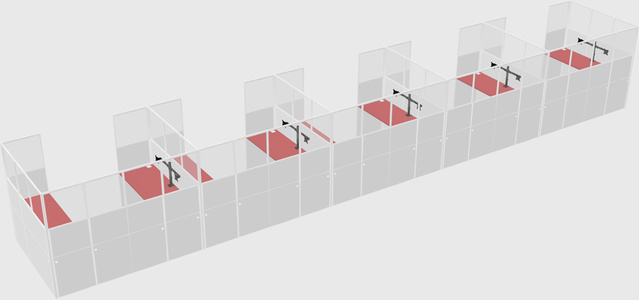 U-shaped cubicle