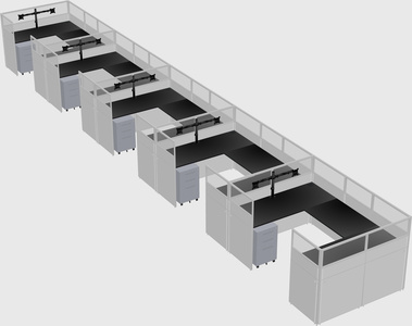 U-shaped cubicle