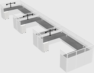 U-shaped cubicle
