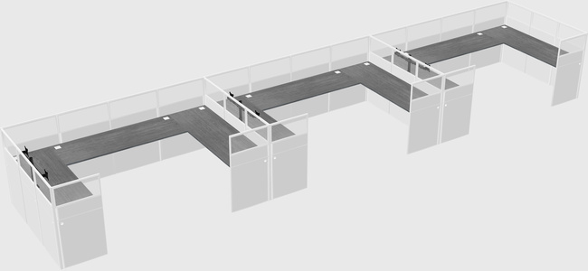 U-shaped cubicle