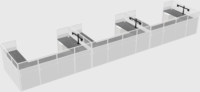 U-shaped cubicle