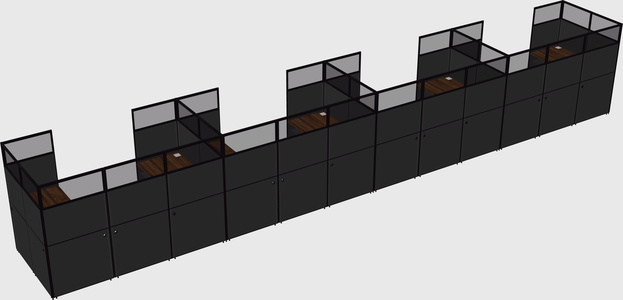 U-shaped cubicle