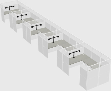 U-shaped cubicle
