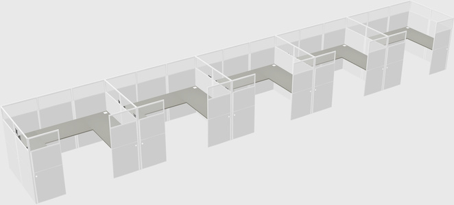U-shaped cubicle