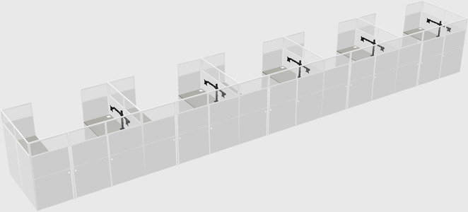 U-shaped cubicle