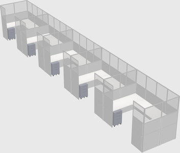 U-shaped cubicle
