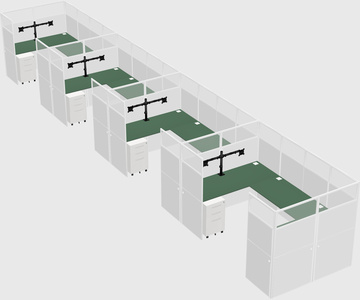 U-shaped cubicle