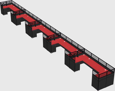 U-shaped cubicle