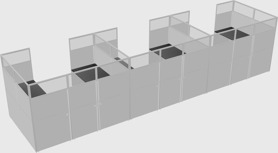 Cabine en u