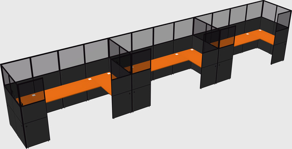 U-shaped cubicle