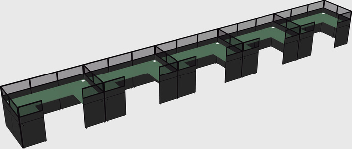 U-shaped cubicle