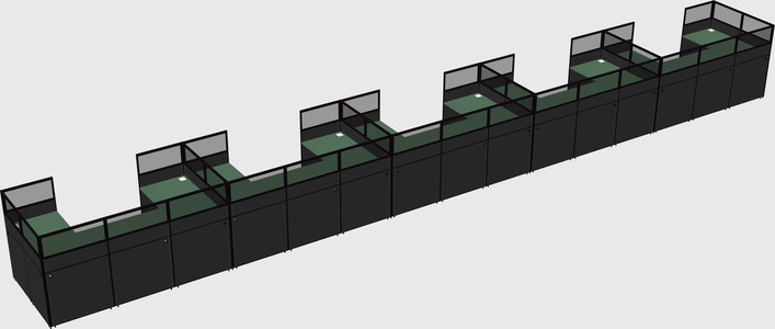 U-shaped cubicle