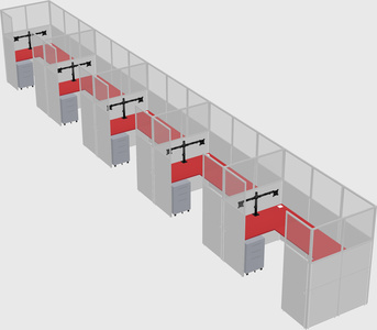 U-shaped cubicle