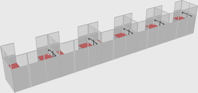 U-shaped cubicle