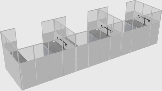 U-shaped cubicle