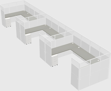 U-shaped cubicle
