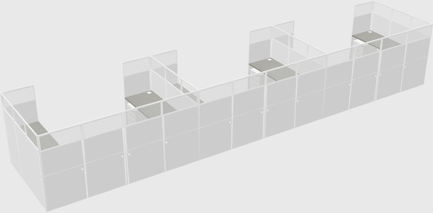 U-shaped cubicle