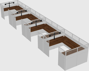 U-shaped cubicle