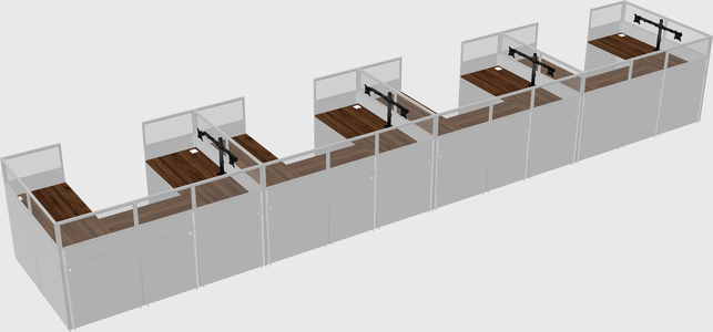 U-shaped cubicle