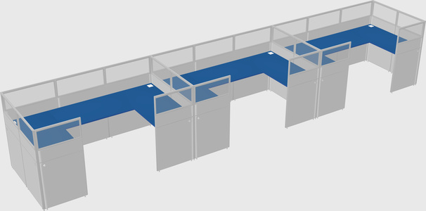 U-shaped cubicle