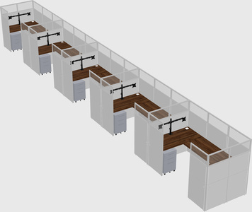 U-shaped cubicle