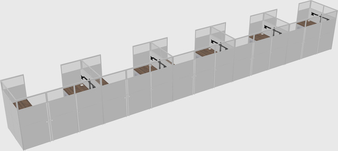 U-shaped cubicle