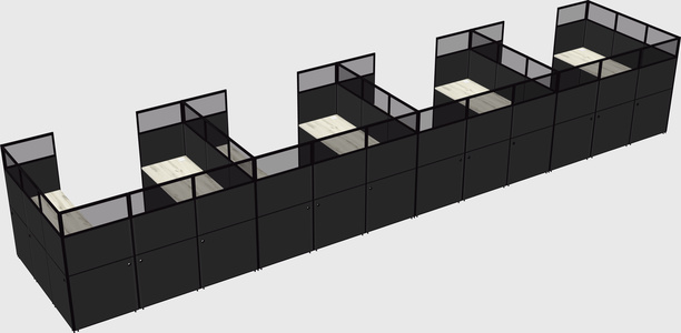U-shaped cubicle