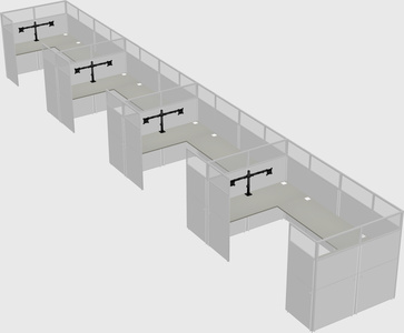 U-shaped cubicle